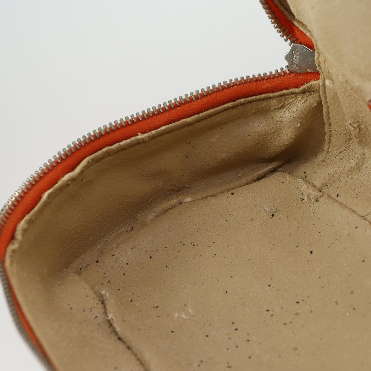 GUCCI Bamboo Vanity Hand Bag Patent Orange Silver 032 1956 0151 Auth 170518