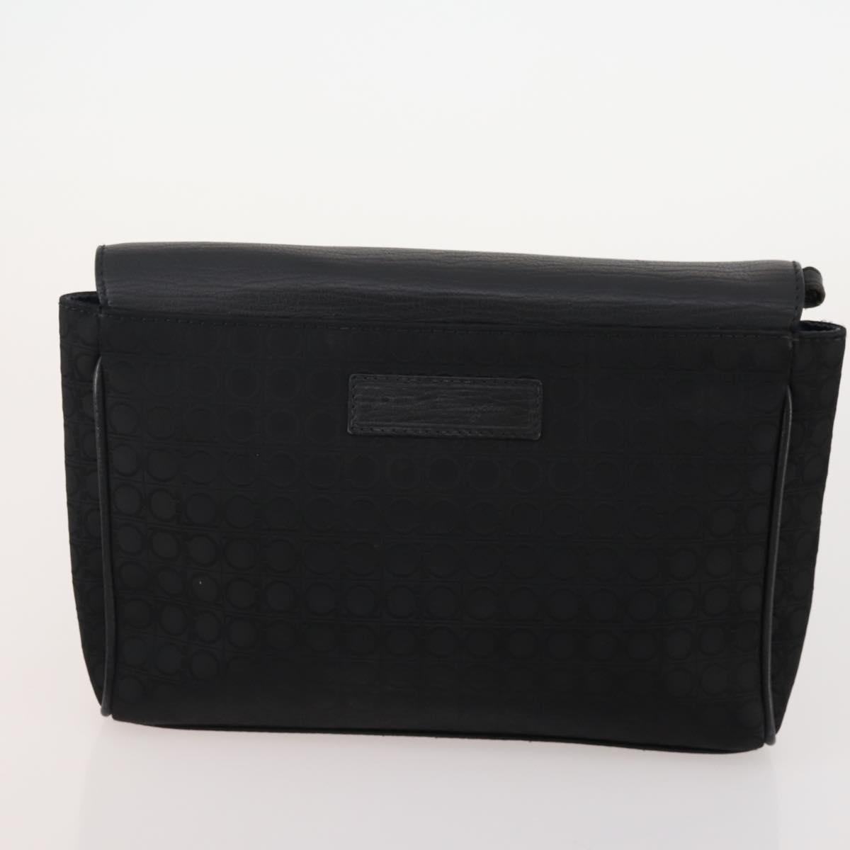 Salvatore Ferragamo Shoulder Bag Patent leather 5 Set White Black Auth 170521