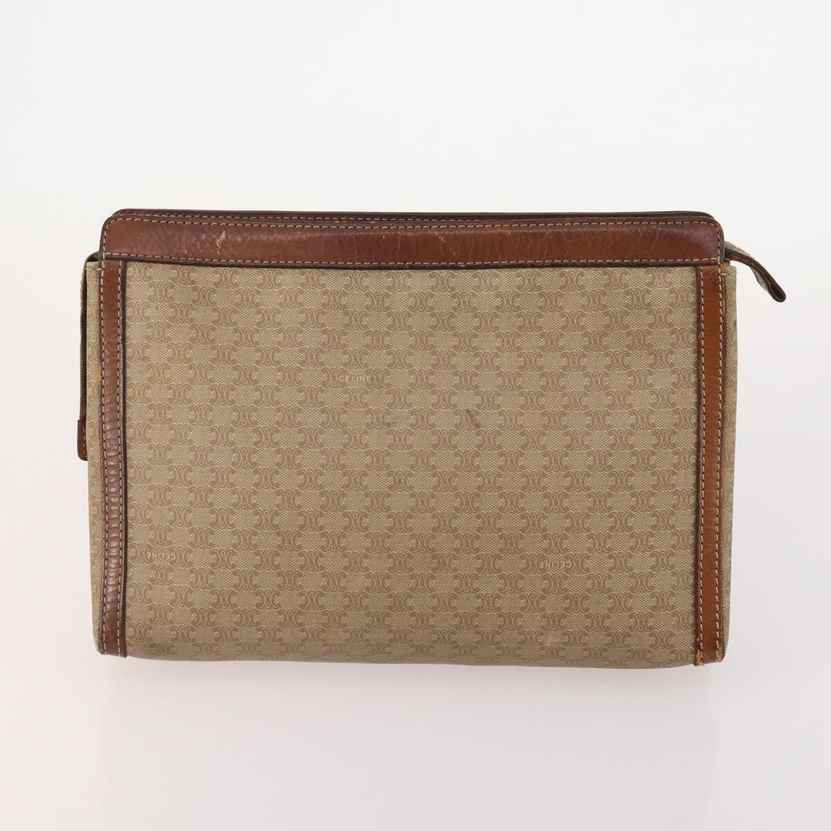 CELINE Macadam Canvas Clutch Bag PVC Leather 5 Set Brown Black beige Auth 170526