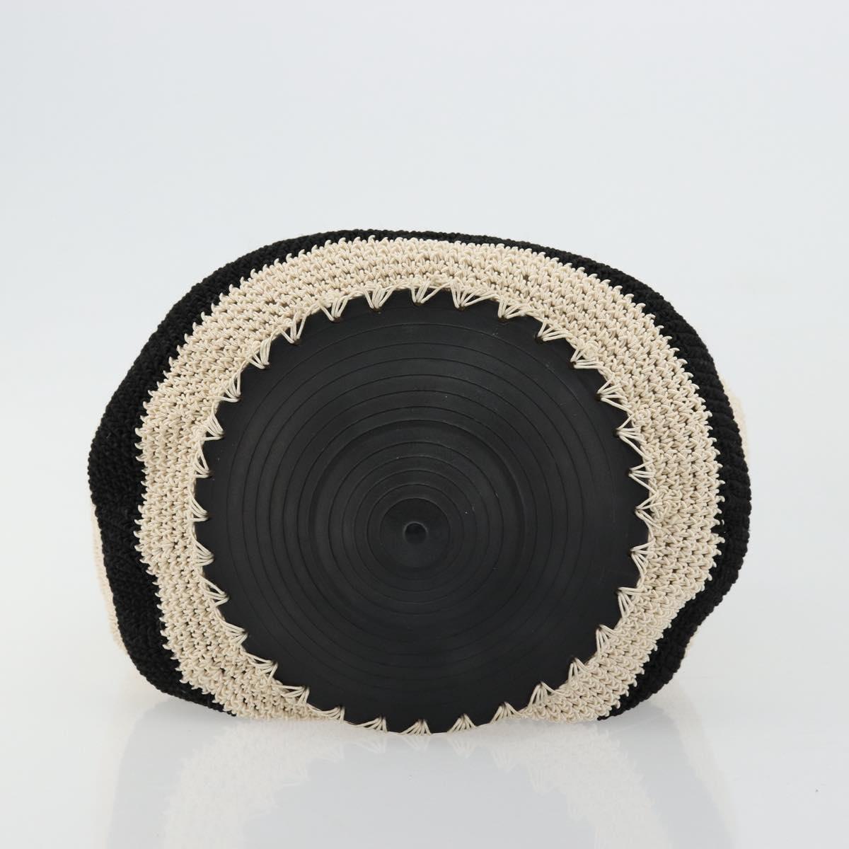 CHANEL Hand Bag Straw Beige CC Auth 170539