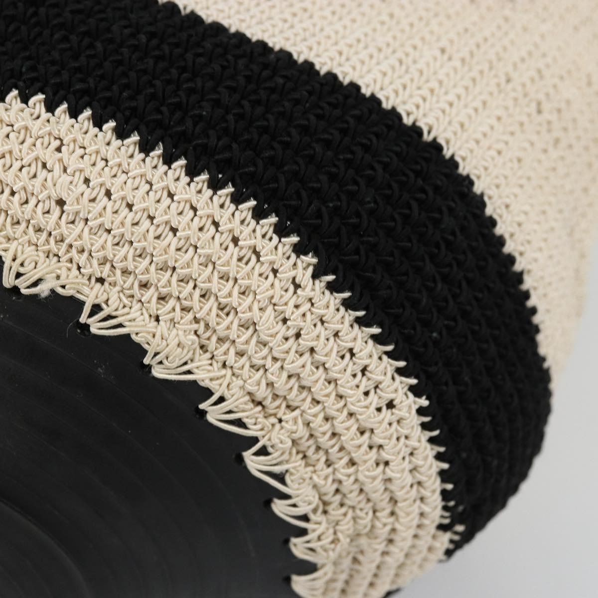 CHANEL Hand Bag Straw Beige CC Auth 170539