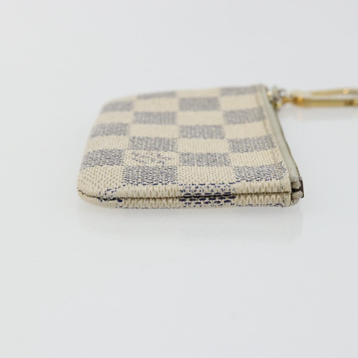 LOUIS VUITTON Damier Azur Pochette Cles Coin Purse N62659 LV Auth 170542