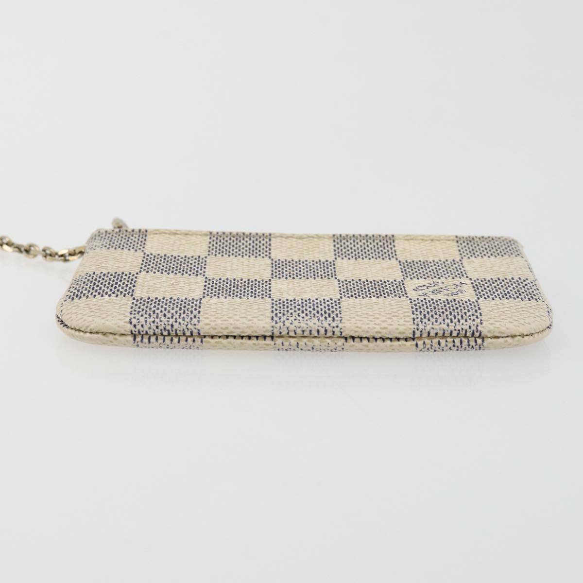 LOUIS VUITTON Damier Azur Pochette Cles Coin Purse N62659 LV Auth 170542