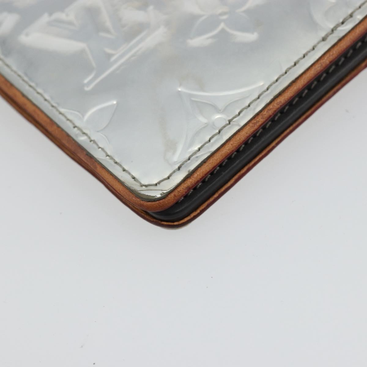 LOUIS VUITTON Mirror Portefeuille Slender Wallet Silver M80806 LV Auth 170546A