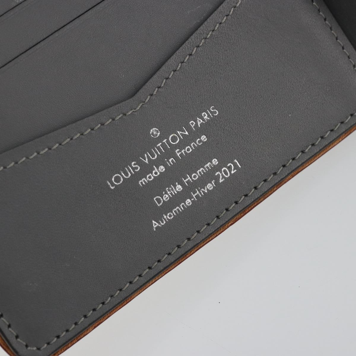 LOUIS VUITTON Mirror Portefeuille Slender Wallet Silver M80806 LV Auth 170546A