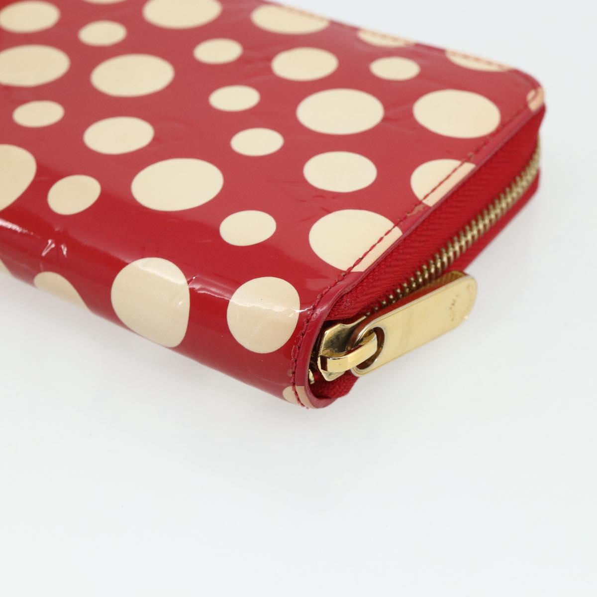 LOUIS VUITTON Yayoi Kusama Zippy Wallet Long Wallet Red M91572 LV Auth 170548A