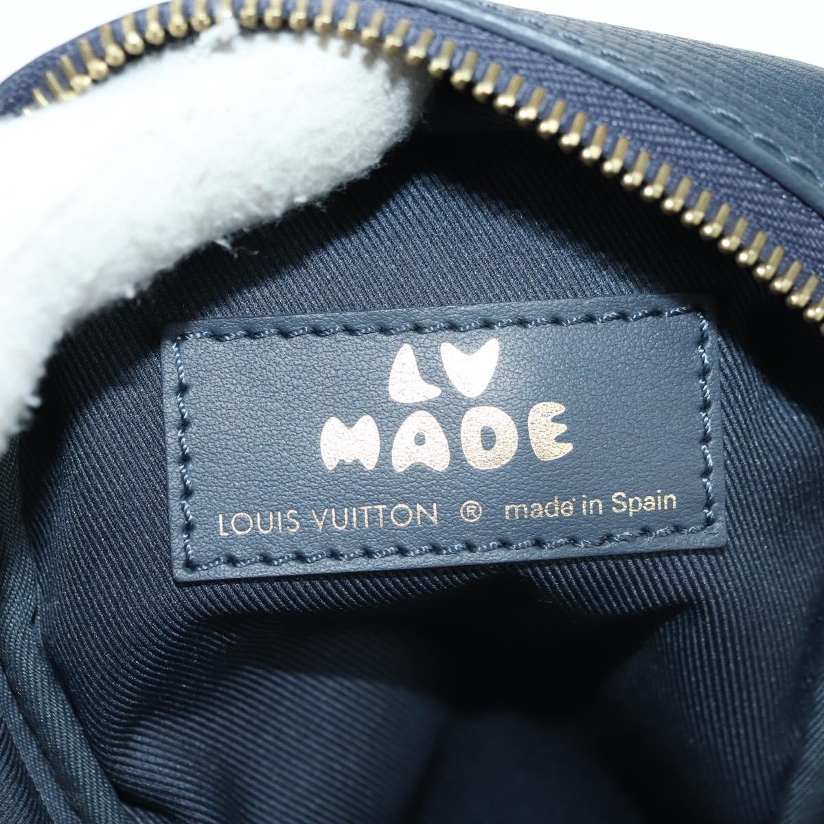 LOUIS VUITTON Denim LVxNIGO Double Phone Pouch Bag Blue M81060 Auth 170550SM