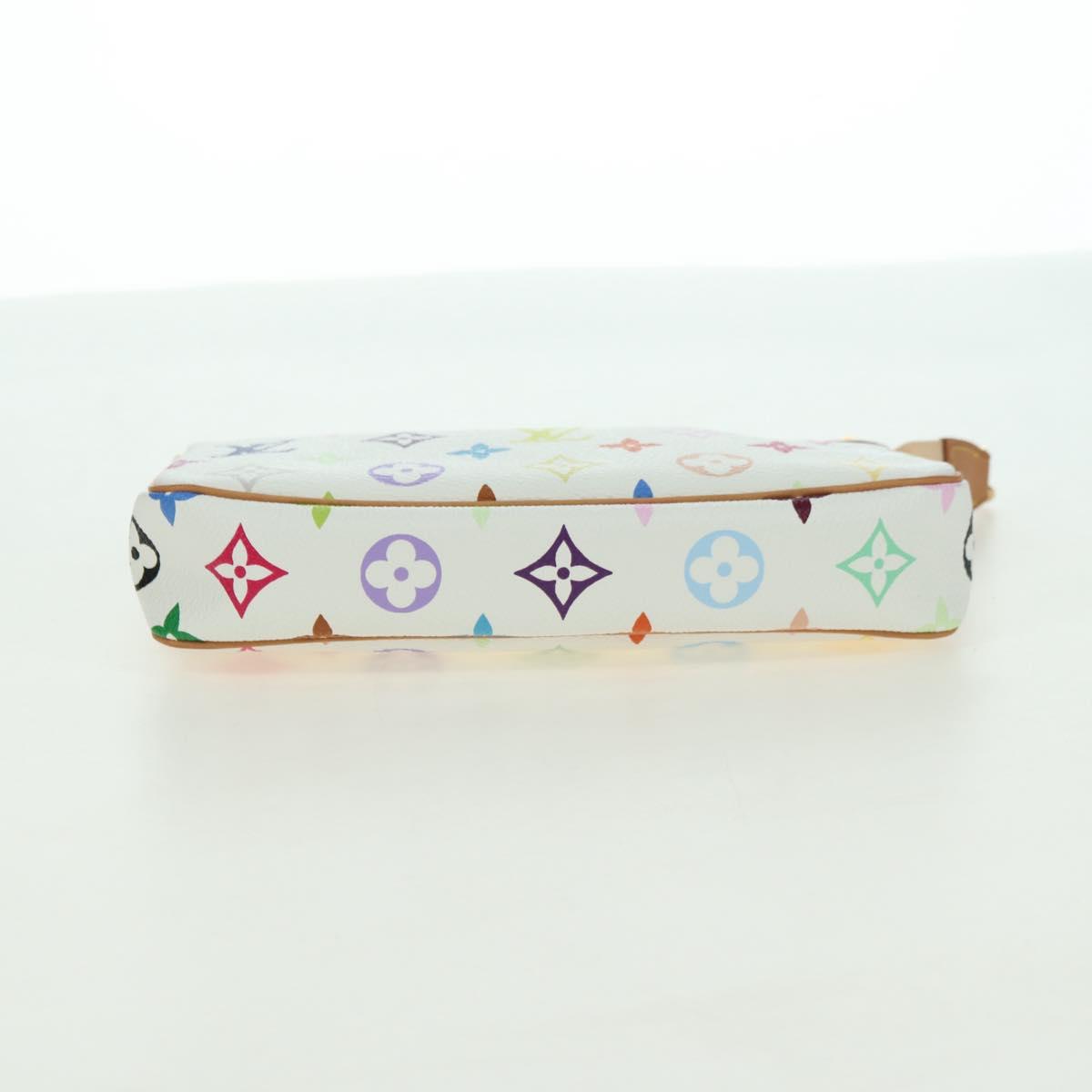 LOUIS VUITTON Monogram Multicolor Pochette Pouch White M92649 LV Auth 170552SAV