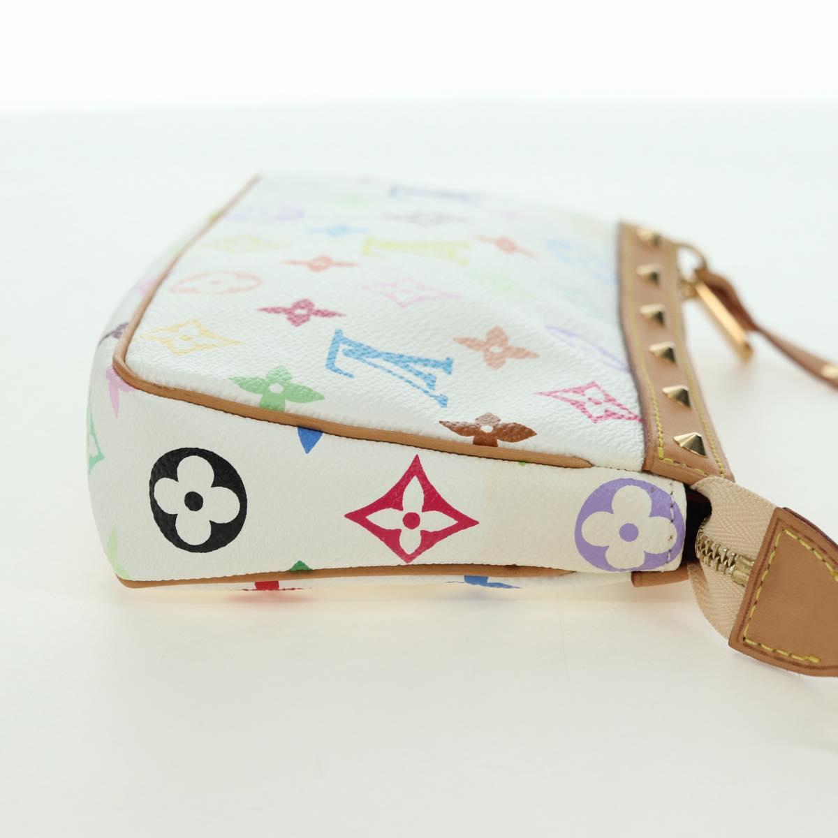 LOUIS VUITTON Monogram Multicolor Pochette Pouch White M92649 LV Auth 170552SAV