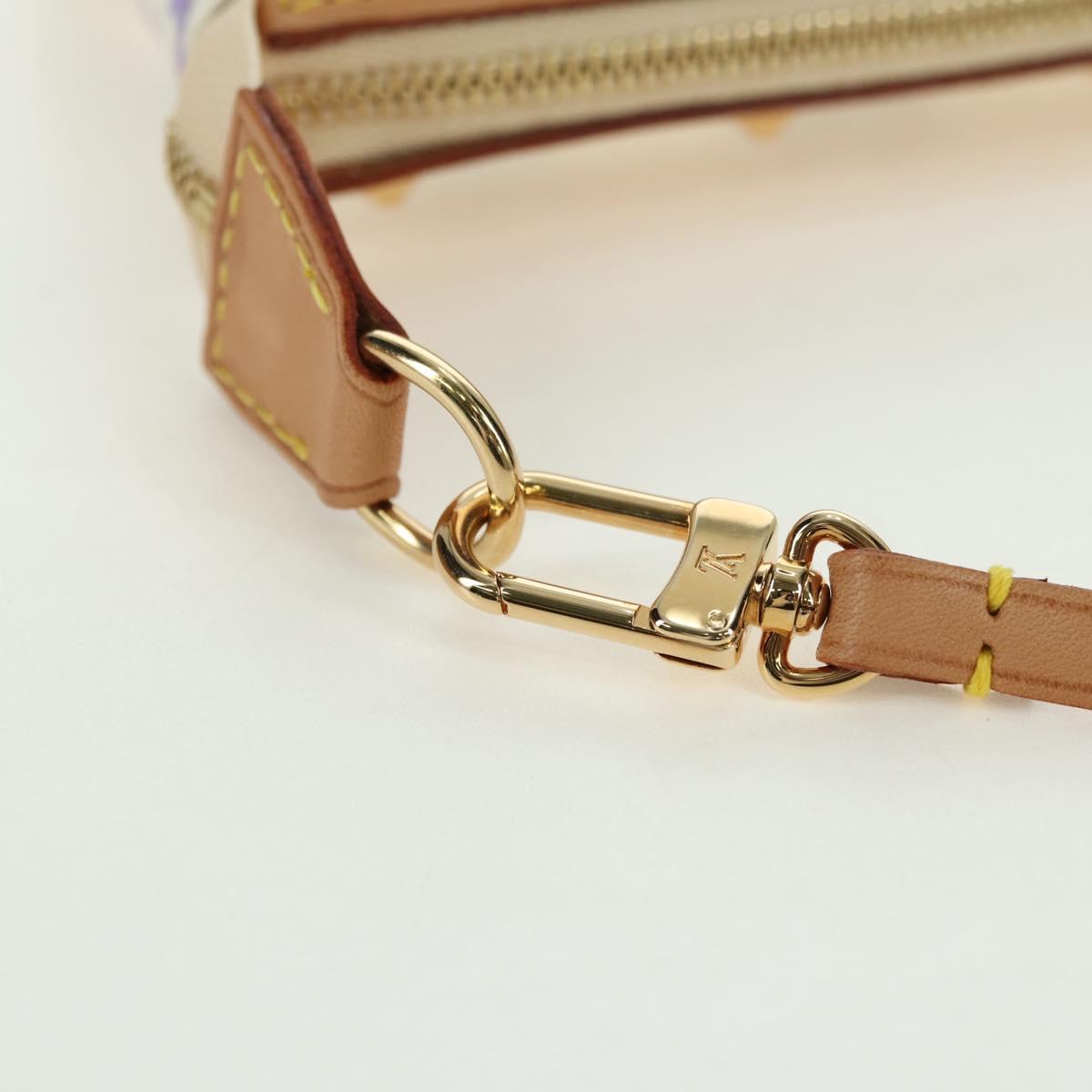 LOUIS VUITTON Monogram Multicolor Pochette Pouch White M92649 LV Auth 170552SAV