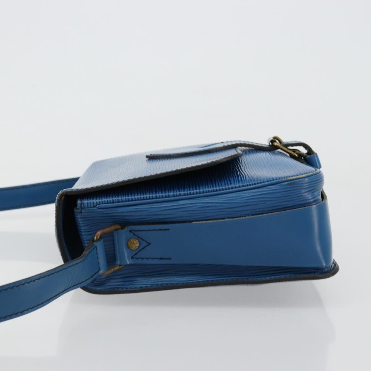 LOUIS VUITTON Epi Cartouchiere MM Shoulder Bag Blue M52245 LV Auth 170556