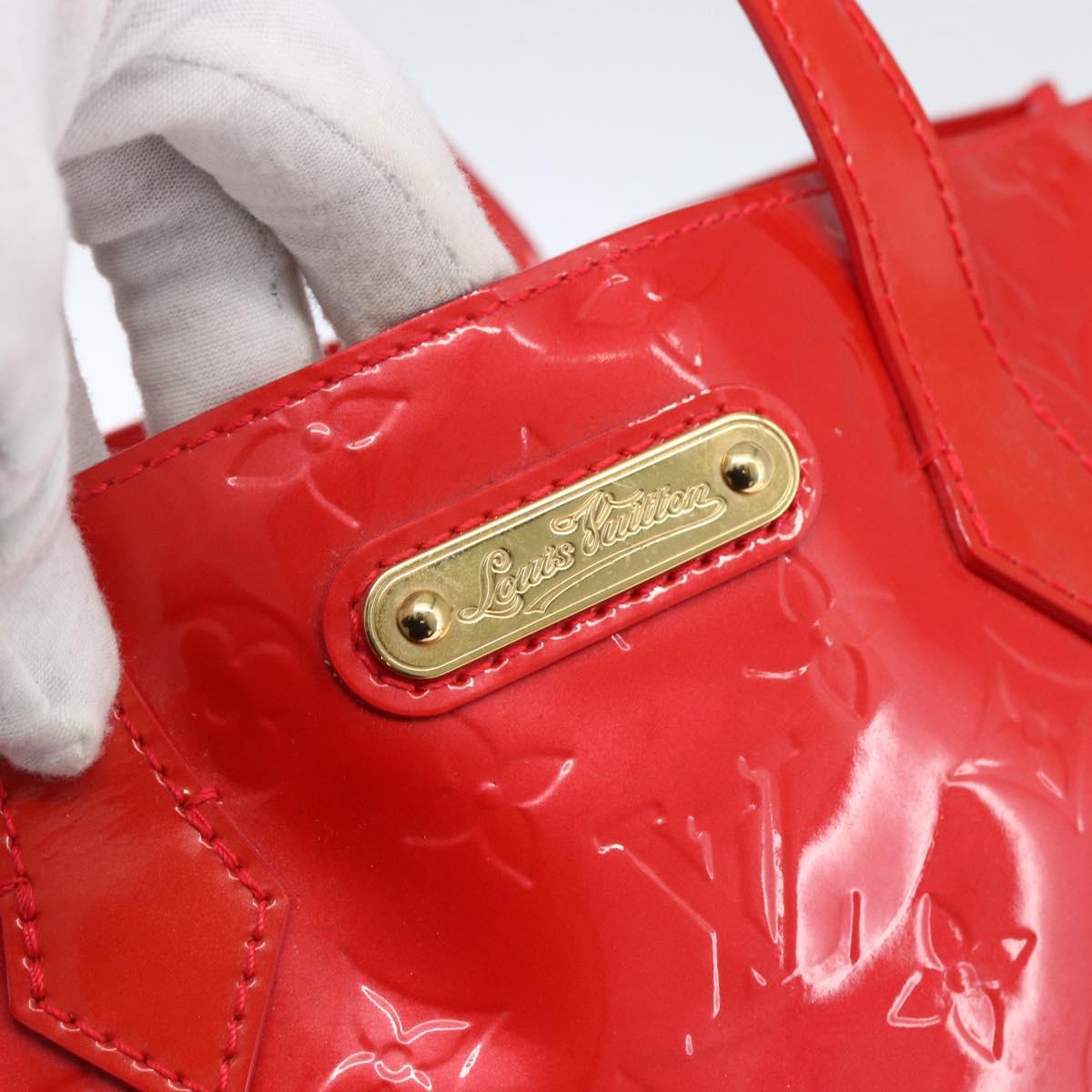 LOUIS VUITTON Monogram Vernis Wilshire PM Bag Rouge Grunadine M91723 Auth 170570