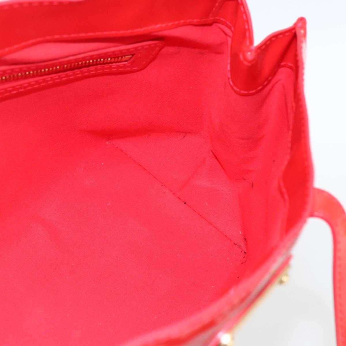 LOUIS VUITTON Monogram Vernis Wilshire PM Bag Rouge Grunadine M91723 Auth 170570