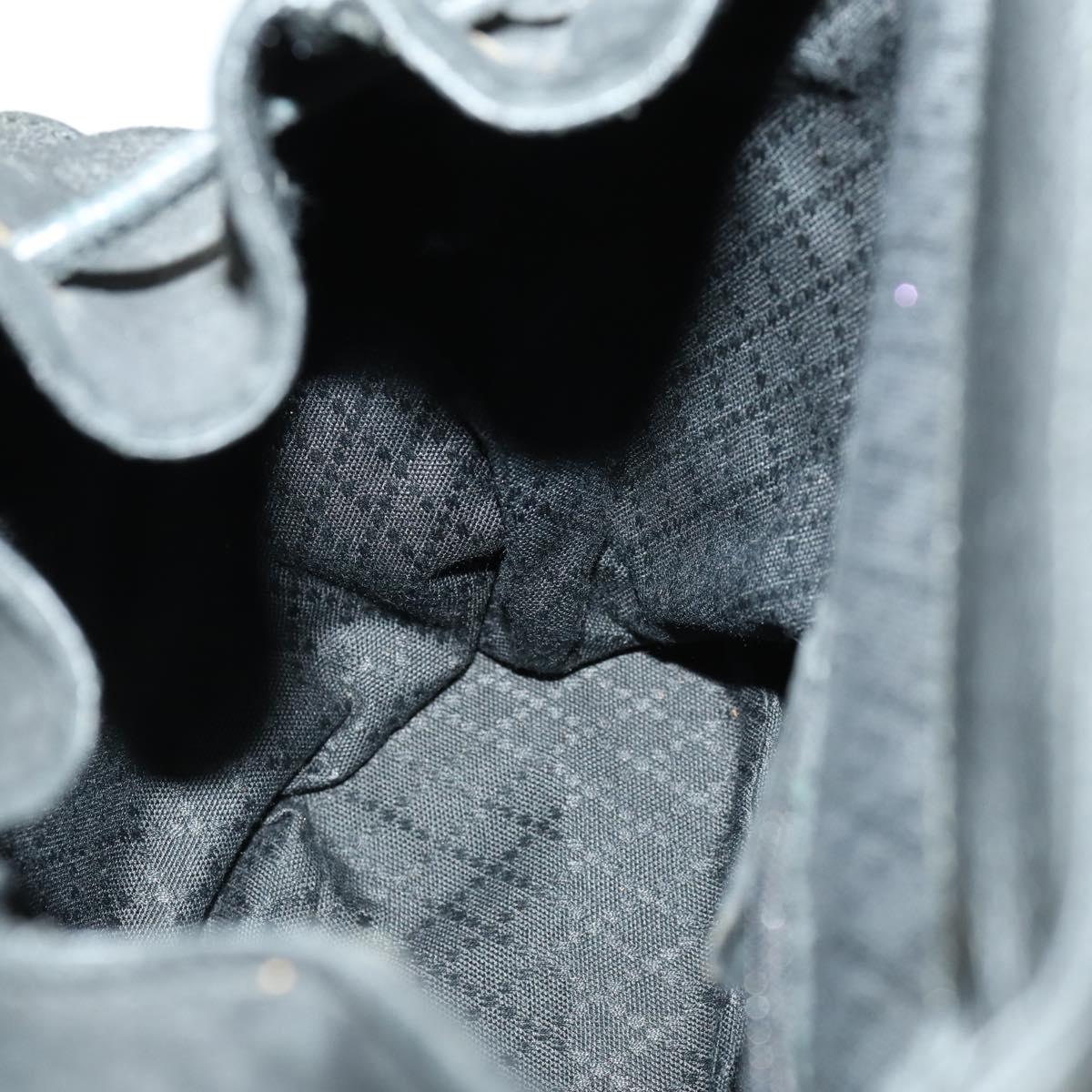 GUCCI Bamboo Backpack Suede Leather Black Gold 003 2058 0016 Auth 170577