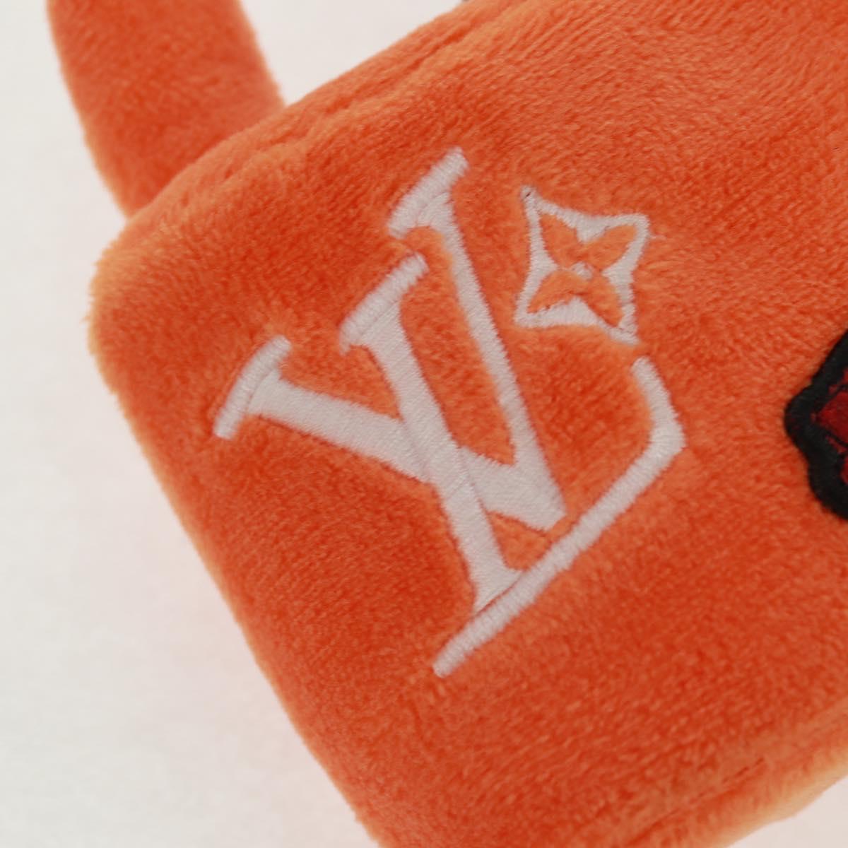LOUIS VUITTON LV Lucky Rock Bag Charm Fur Orange M03107 LV Auth 170579SAM