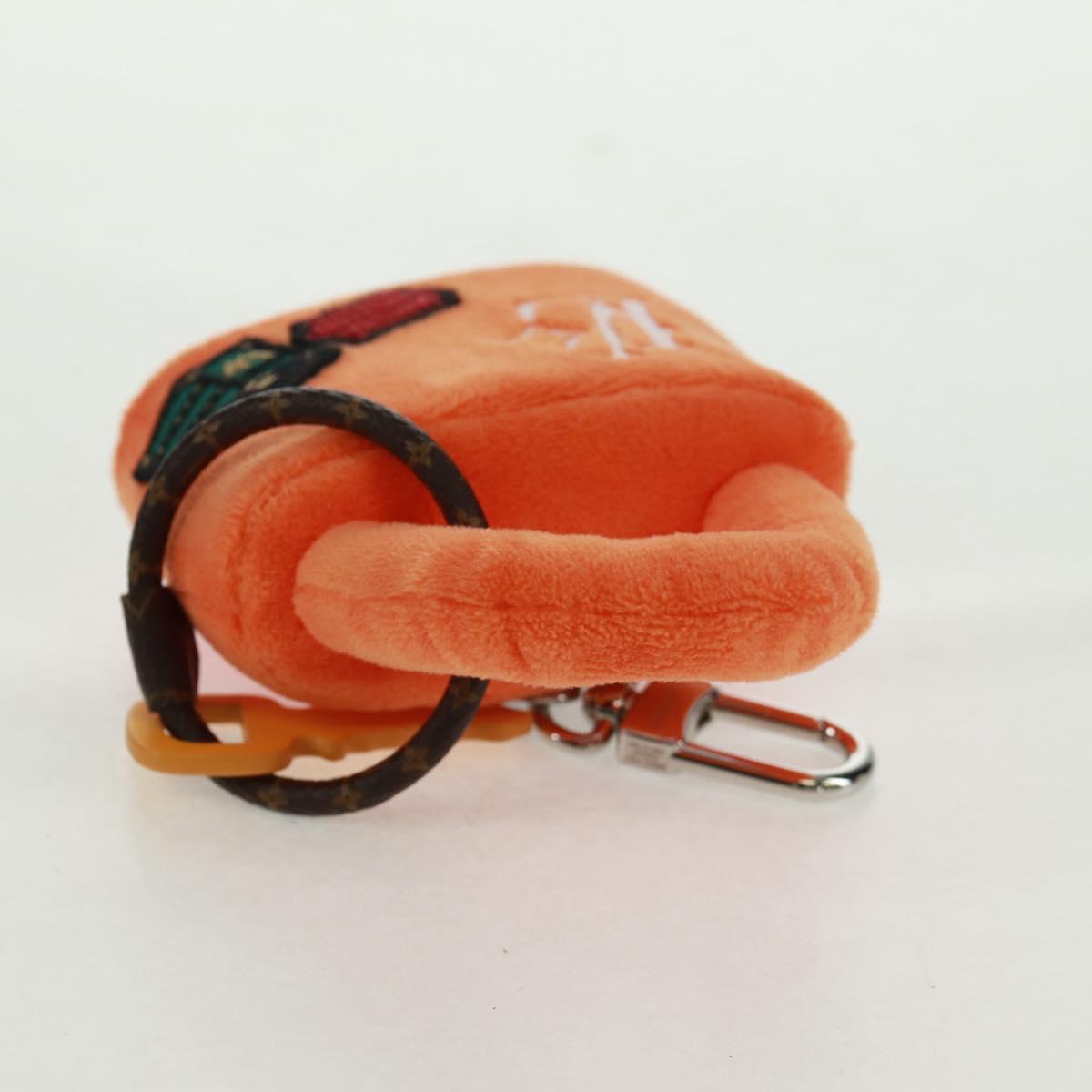 LOUIS VUITTON LV Lucky Rock Bag Charm Fur Orange M03107 LV Auth 170579SAM