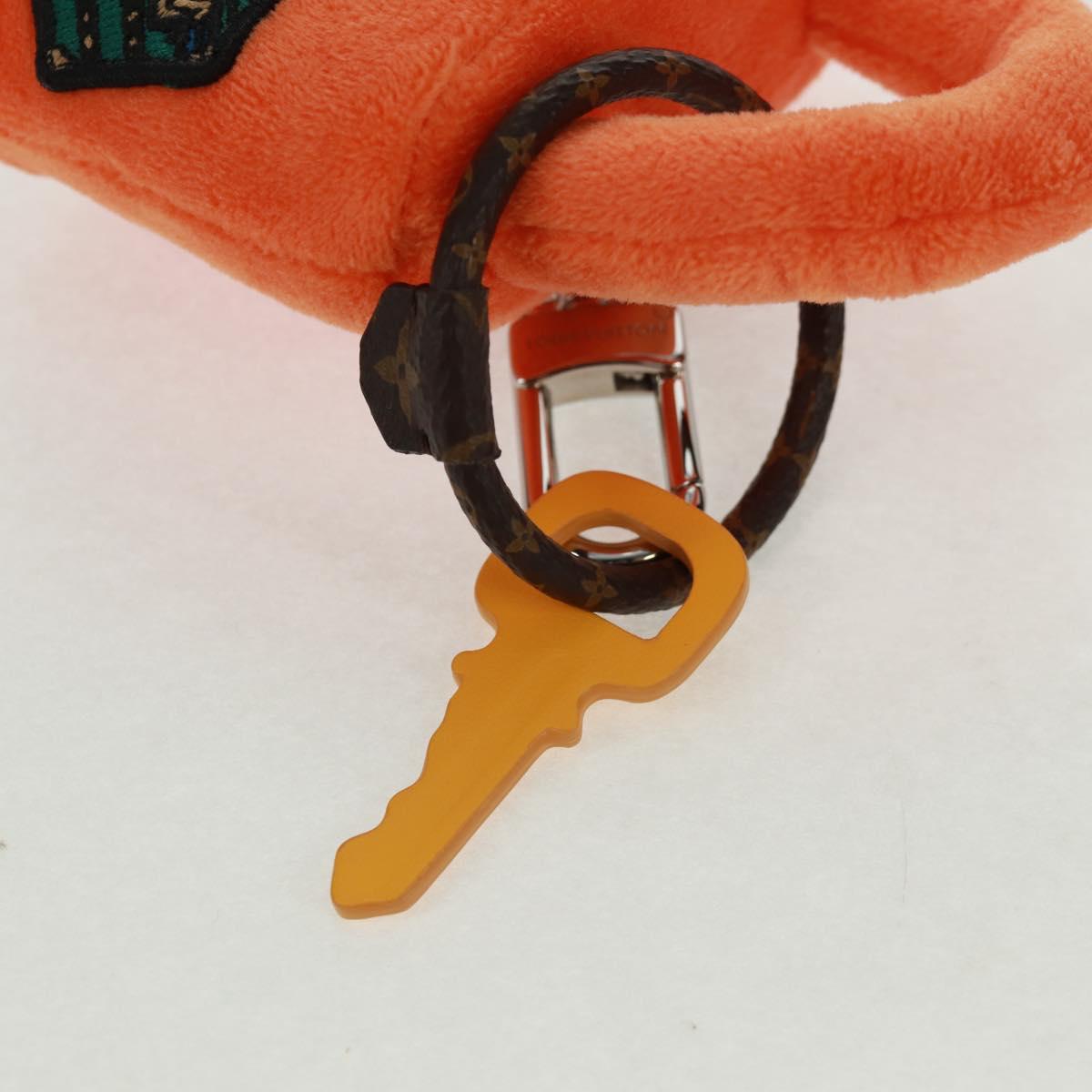 LOUIS VUITTON LV Lucky Rock Bag Charm Fur Orange M03107 LV Auth 170579SAM