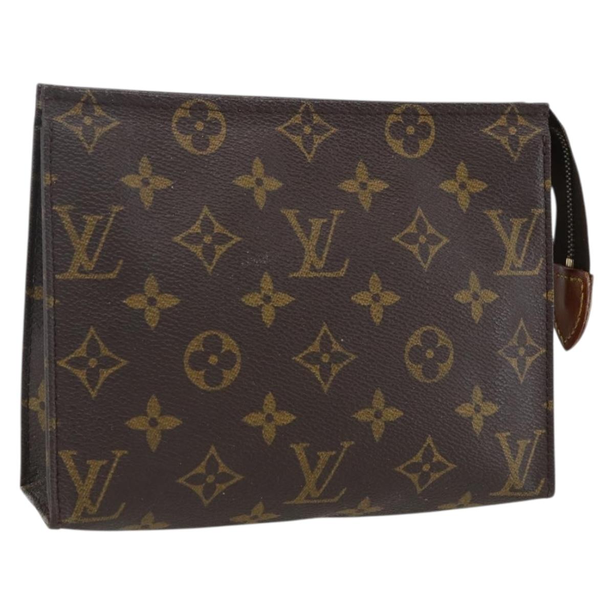 LOUIS VUITTON Monogram Poche Toilette 19 Pouch M47544 LV Auth 170581