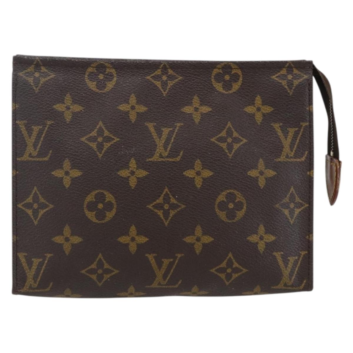 LOUIS VUITTON Monogram Poche Toilette 19 Pouch M47544 LV Auth 170581