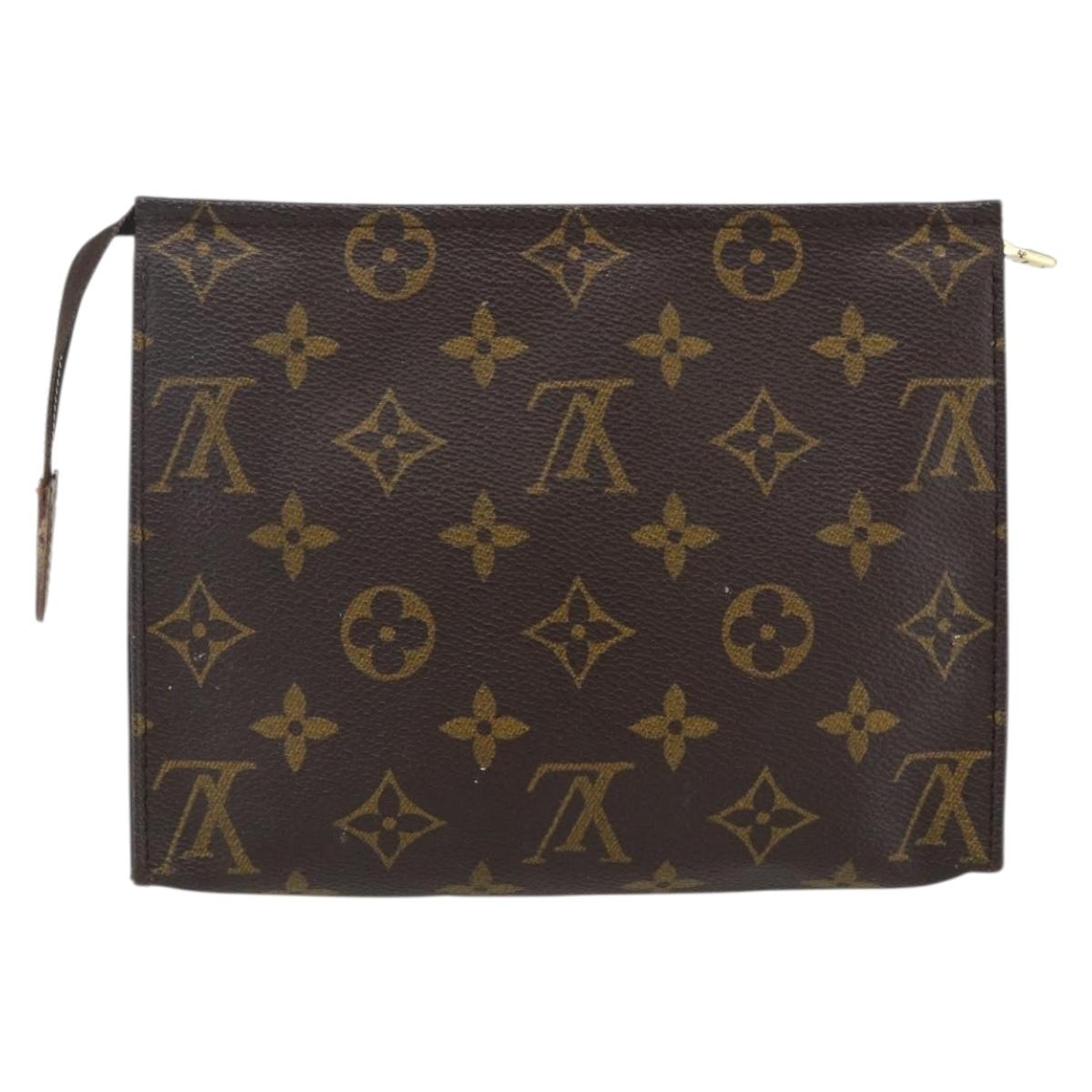 LOUIS VUITTON Monogram Poche Toilette 19 Pouch M47544 LV Auth 170581