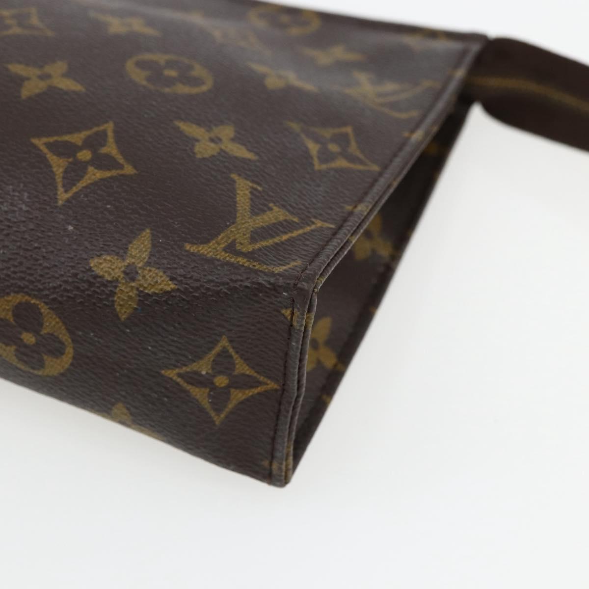 LOUIS VUITTON Monogram Poche Toilette 19 Pouch M47544 LV Auth 170581