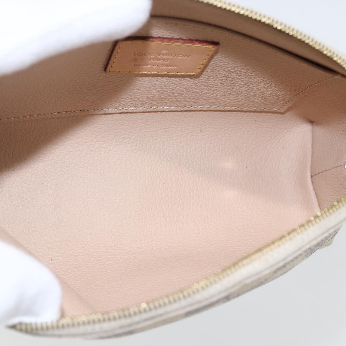 LOUIS VUITTON Damier Azur Pochette Cosmetic PM Pouch N60024 LV Auth 170582