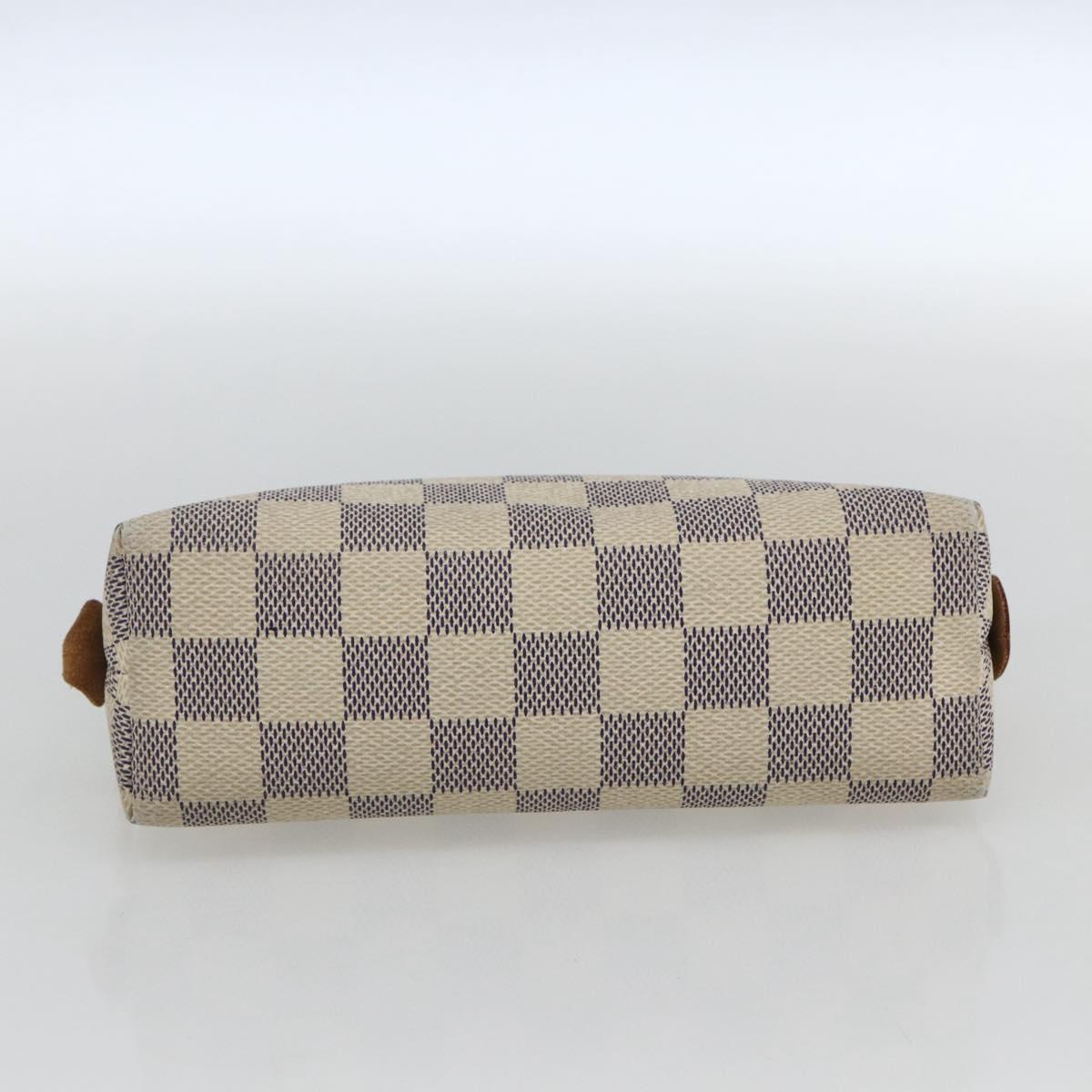 LOUIS VUITTON Damier Azur Pochette Cosmetic PM Pouch N60024 LV Auth 170582