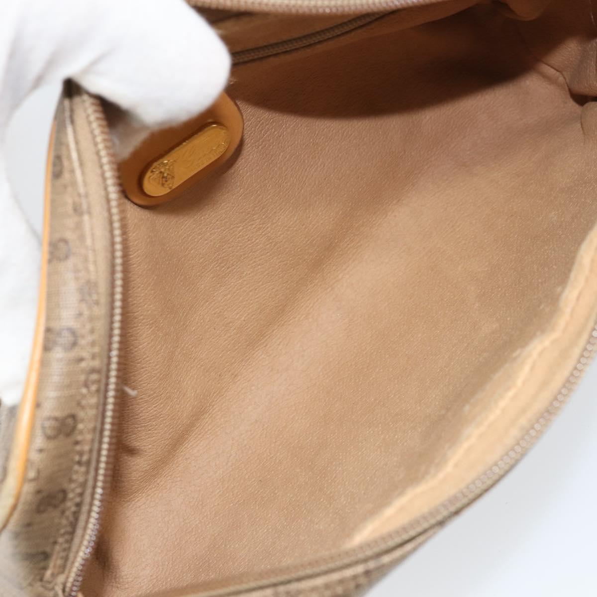 GUCCI Micro GG Supreme Shoulder Bag PVC Beige Gold Auth 170584