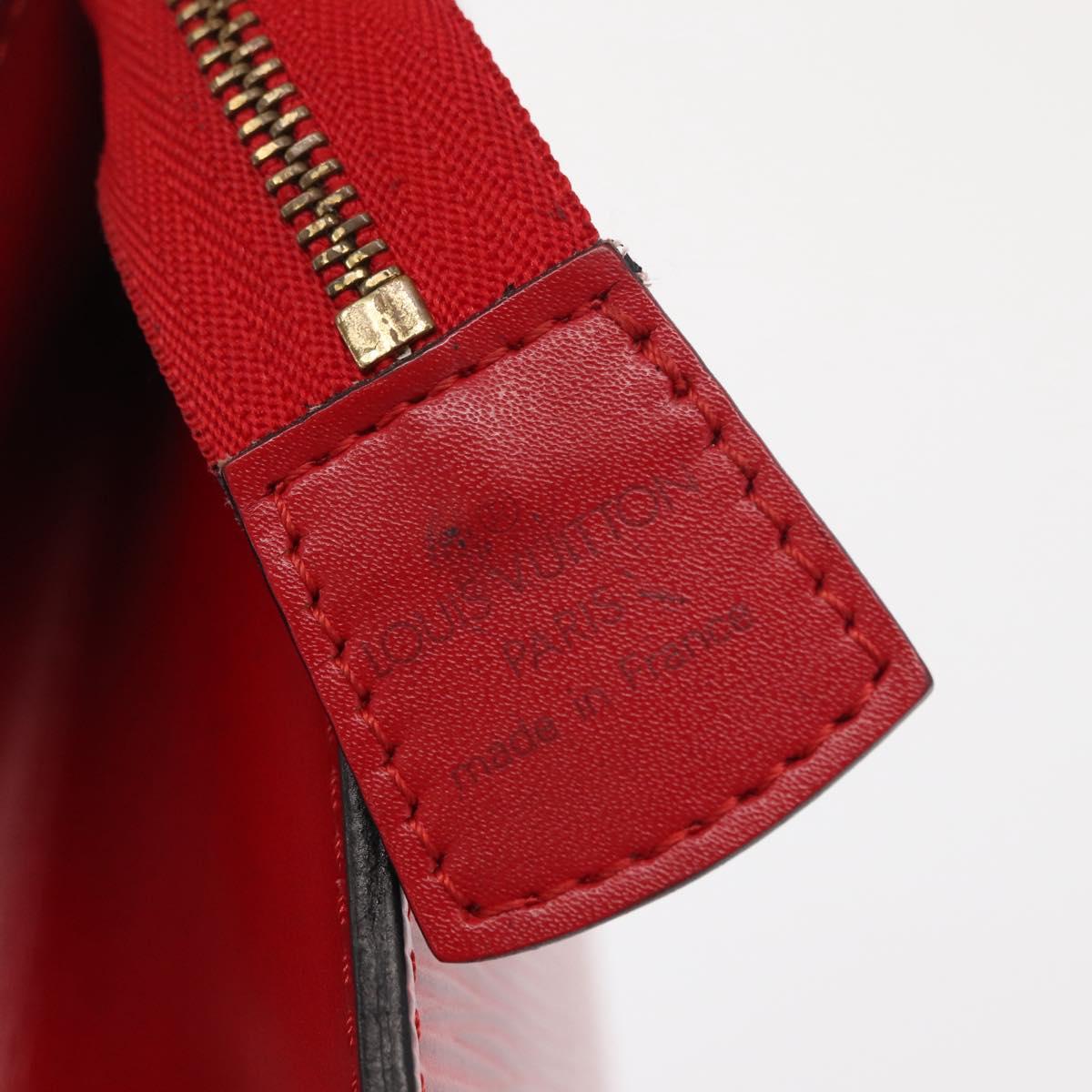LOUIS VUITTON Epi Trousse Crete Clutch Bag Red M48407 LV Auth 170589