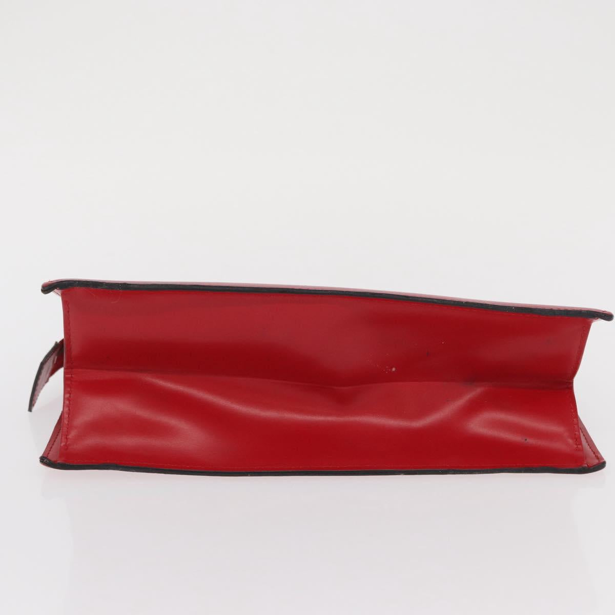 LOUIS VUITTON Epi Trousse Crete Clutch Bag Red M48407 LV Auth 170589