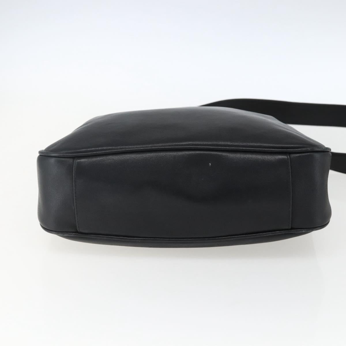 GUCCI Bamboo Hand Bag Leather 2way Black Gold 001 1638 Auth 170600