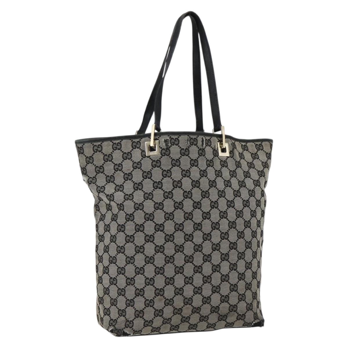 GUCCI GG Canvas Tote Bag Navy Gold 002 1098 Auth 170609