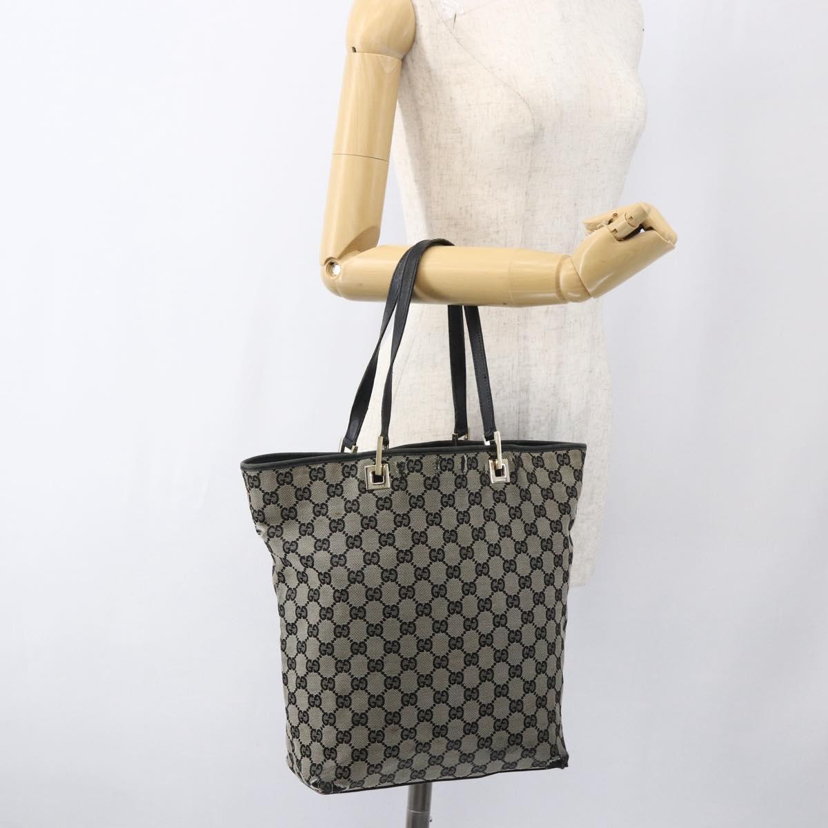 GUCCI GG Canvas Tote Bag Navy Gold 002 1098 Auth 170609