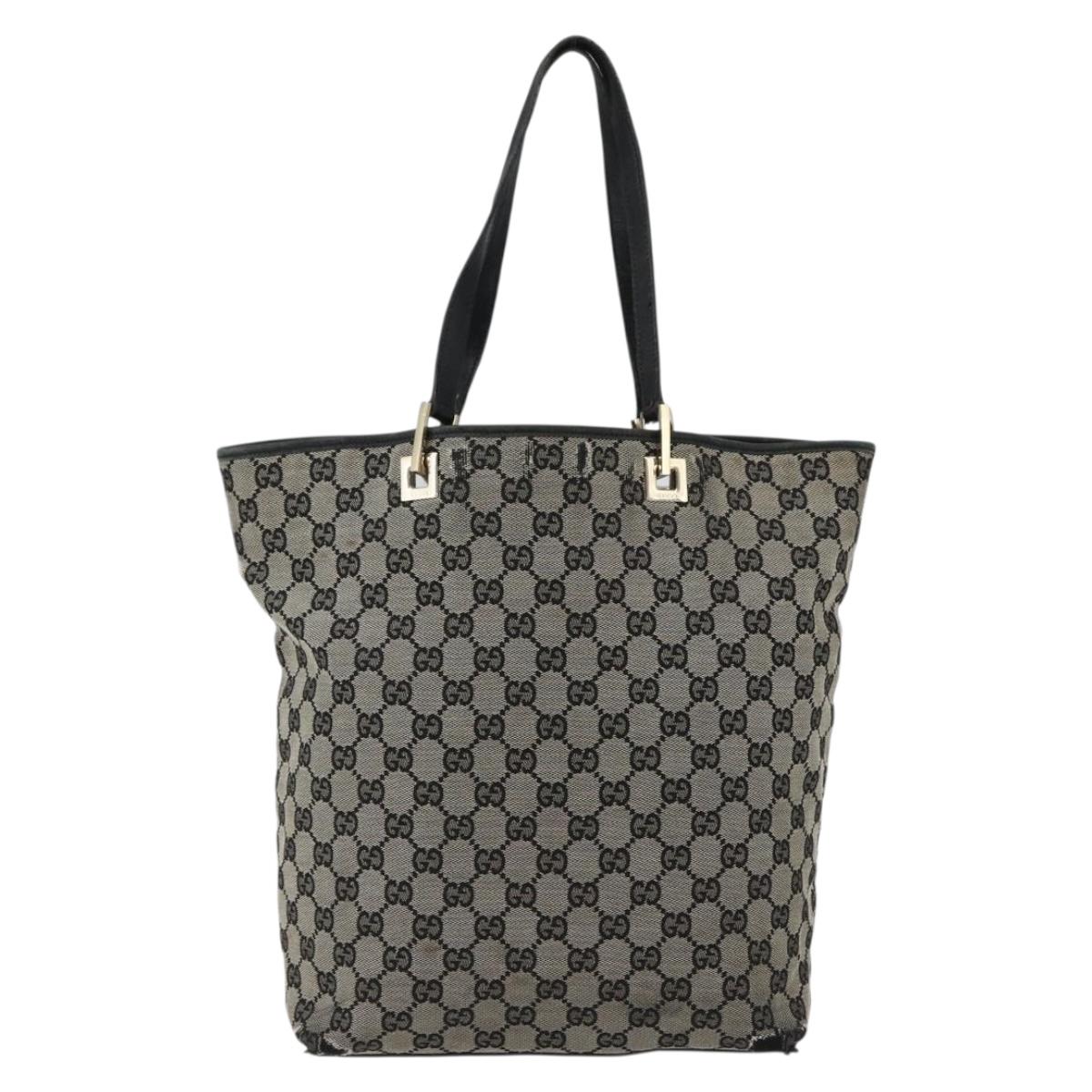 GUCCI GG Canvas Tote Bag Navy Gold 002 1098 Auth 170609