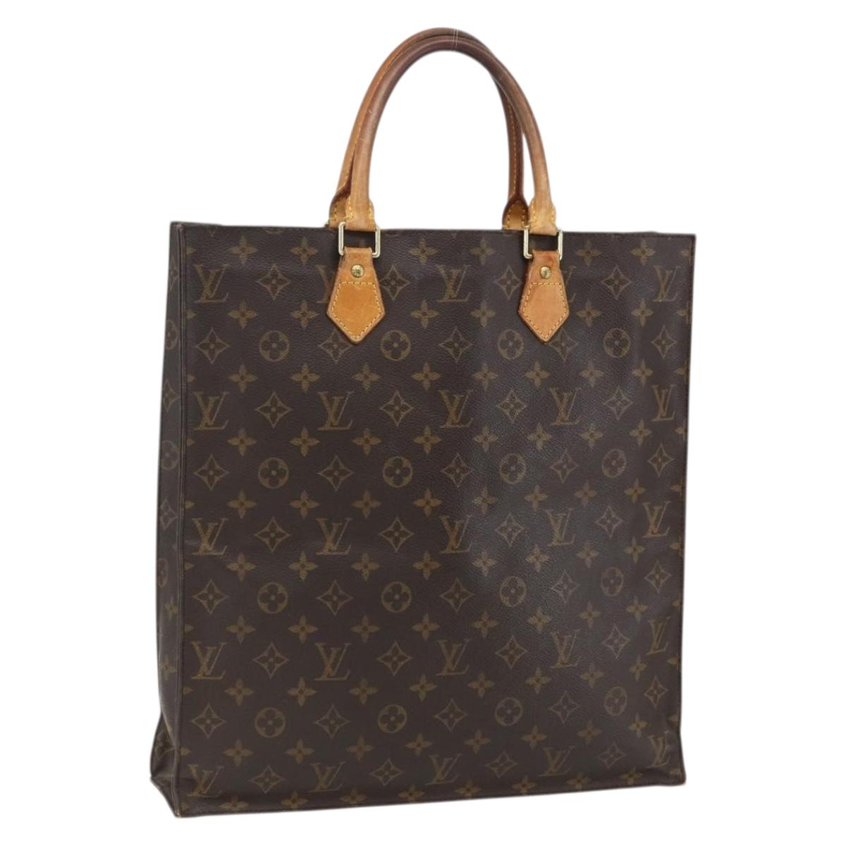 LOUIS VUITTON Monogram Sac Plat Hand Bag M51140 LV Auth 170610