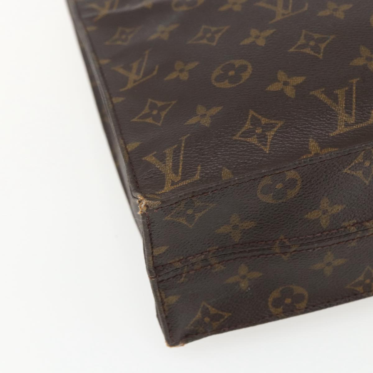 LOUIS VUITTON Monogram Sac Plat Hand Bag M51140 LV Auth 170610