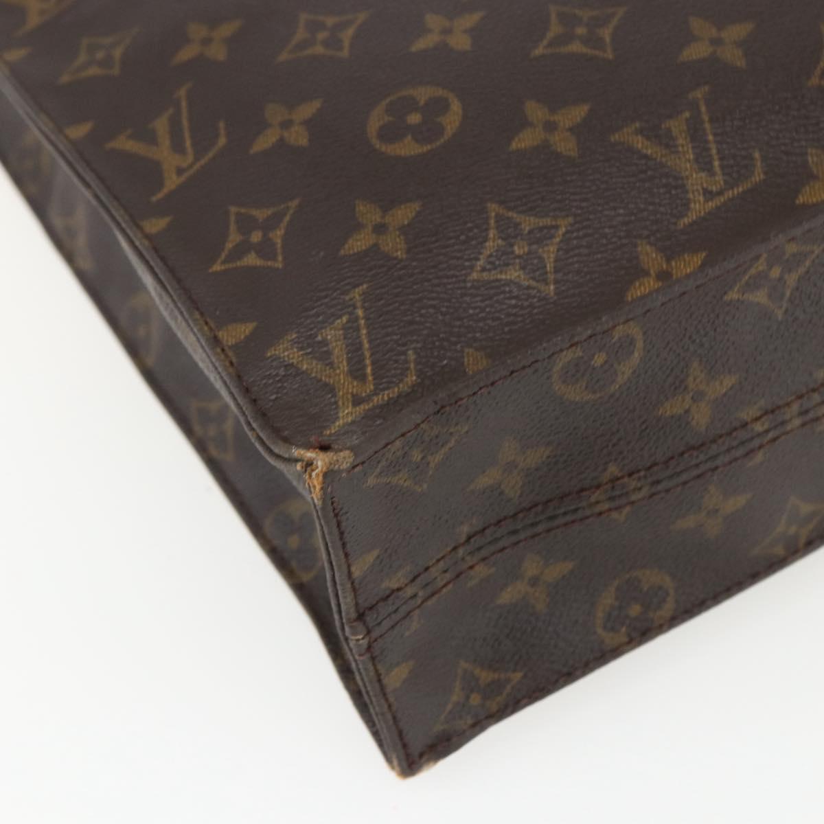 LOUIS VUITTON Monogram Sac Plat Hand Bag M51140 LV Auth 170610