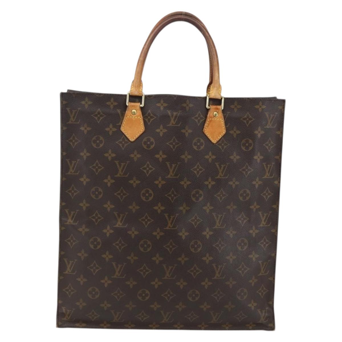 LOUIS VUITTON Monogram Sac Plat Hand Bag M51140 LV Auth 170610