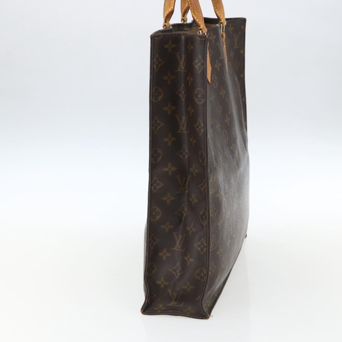 LOUIS VUITTON Monogram Sac Plat Hand Bag M51140 LV Auth 170610