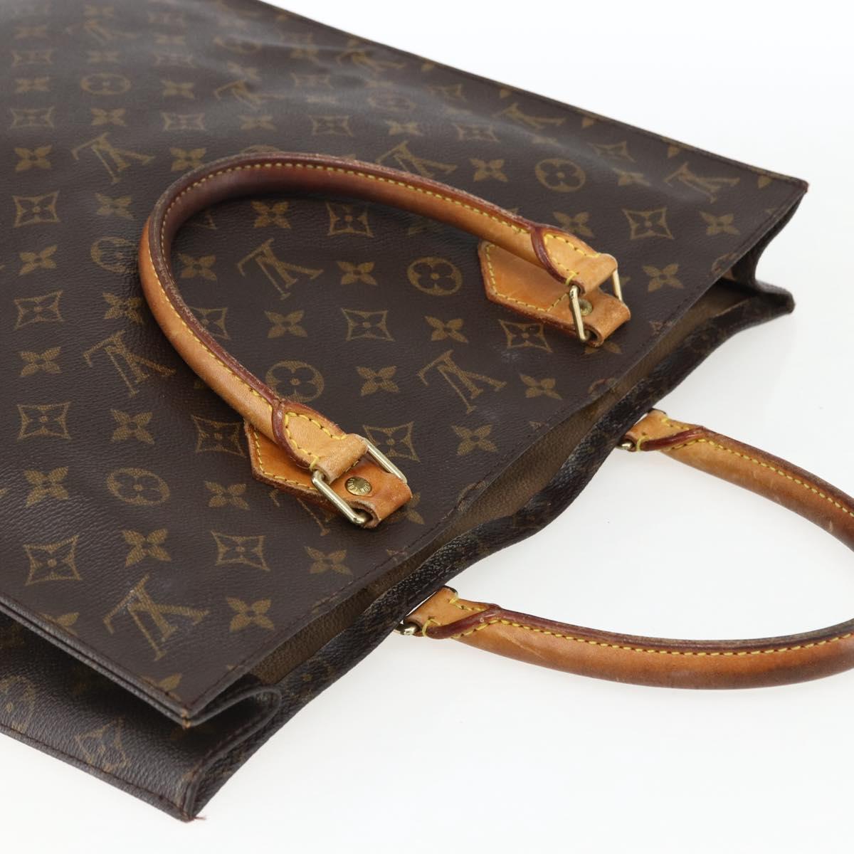 LOUIS VUITTON Monogram Sac Plat Hand Bag M51140 LV Auth 170610