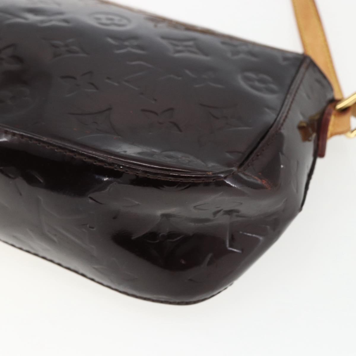 LOUIS VUITTON Monogram Vernis Bell Flower PM Bag Amarante M91704 LV Auth 170613