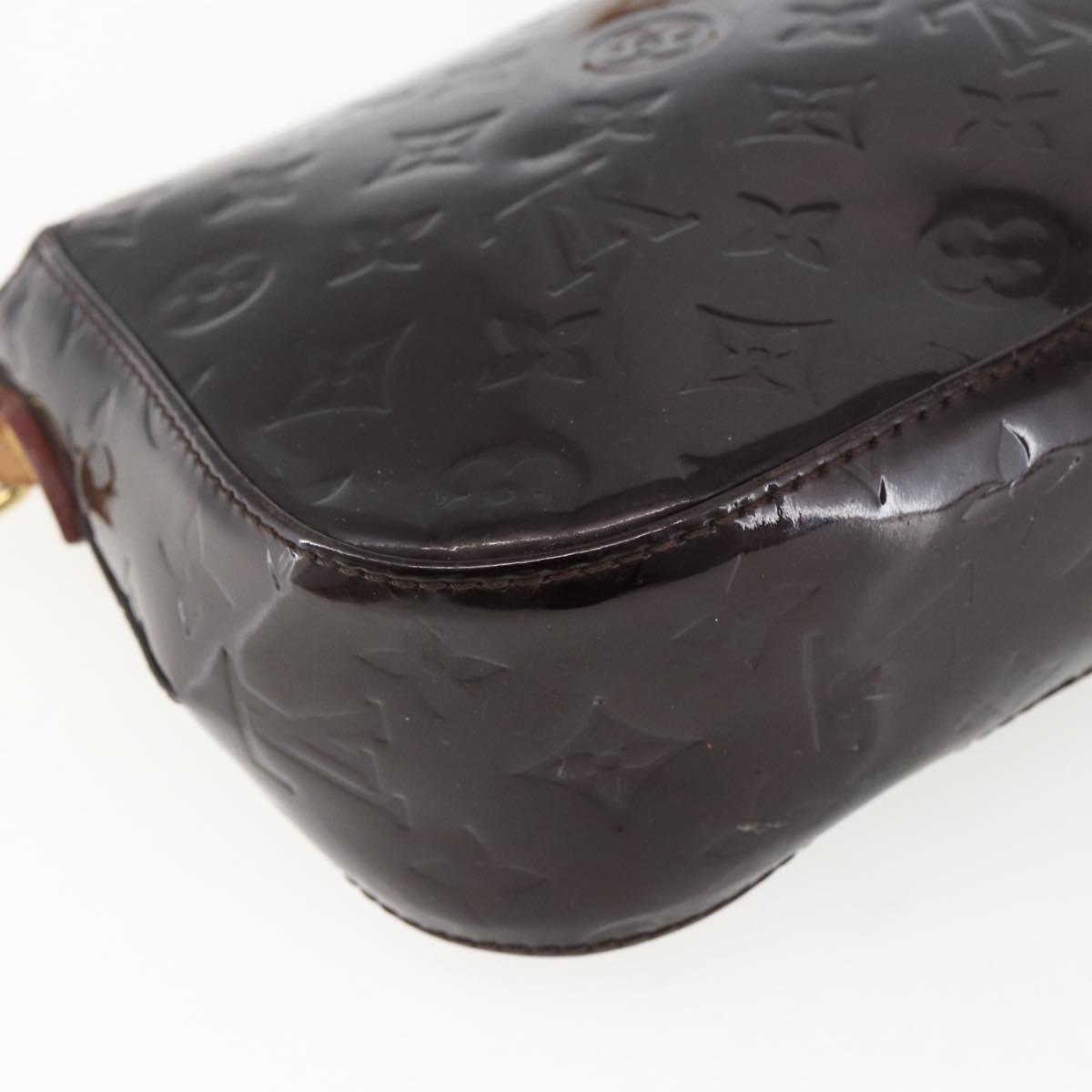 LOUIS VUITTON Monogram Vernis Bell Flower PM Bag Amarante M91704 LV Auth 170613