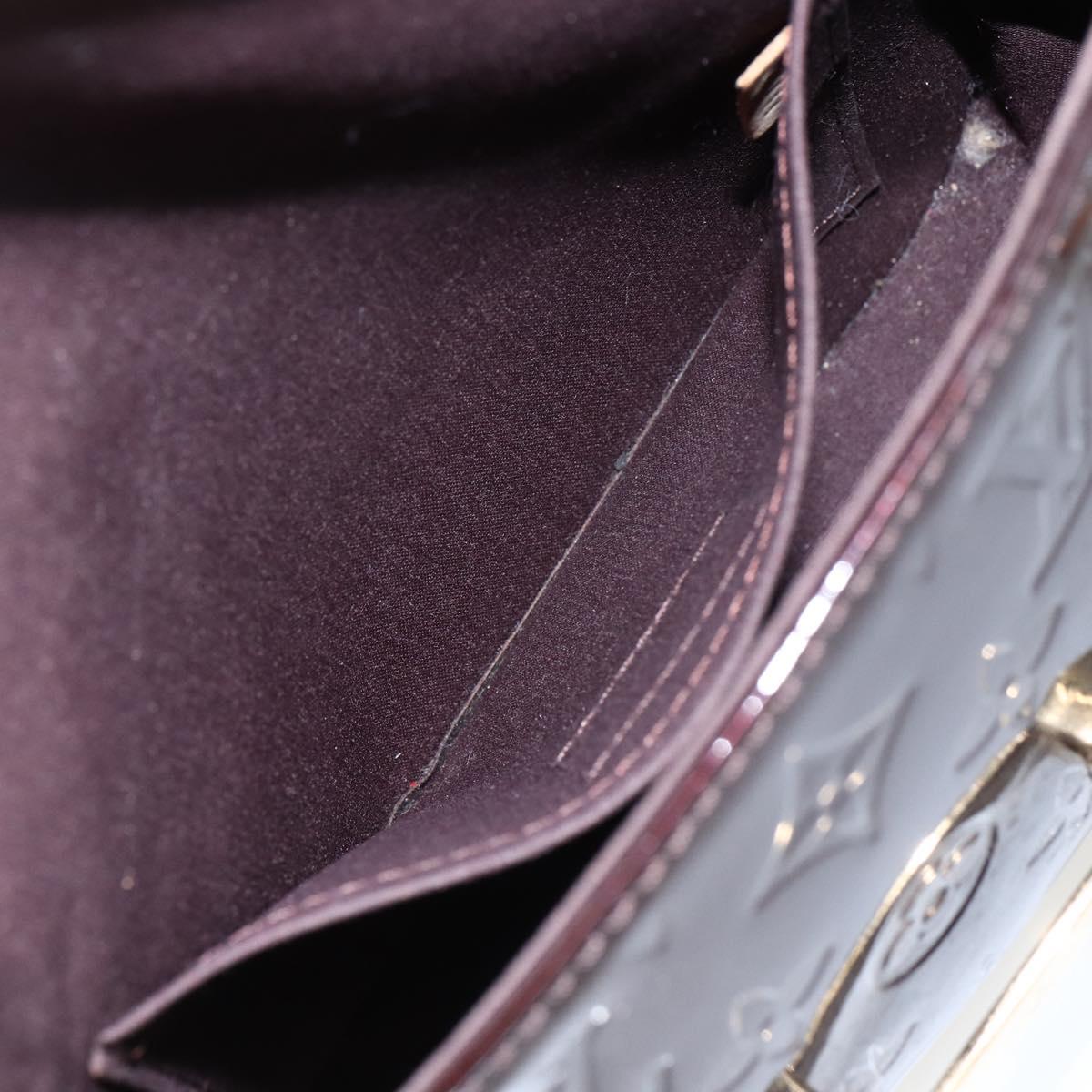 LOUIS VUITTON Monogram Vernis Bell Flower PM Bag Amarante M91704 LV Auth 170613