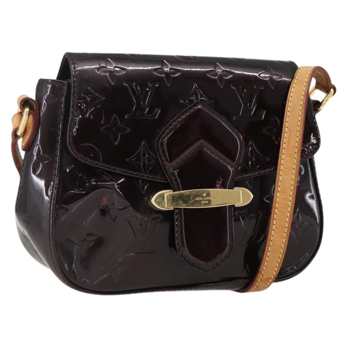 LOUIS VUITTON Monogram Vernis Bell Flower PM Bag Amarante M91704 LV Auth 170613