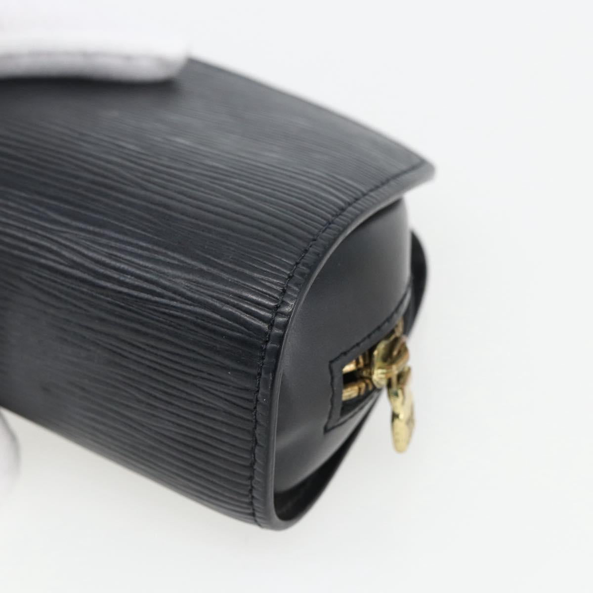 LOUIS VUITTON Epi Dauphine PM Pouch Black M48442 LV Auth 170622