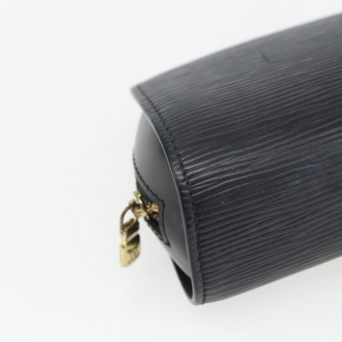 LOUIS VUITTON Epi Dauphine PM Pouch Black M48442 LV Auth 170622