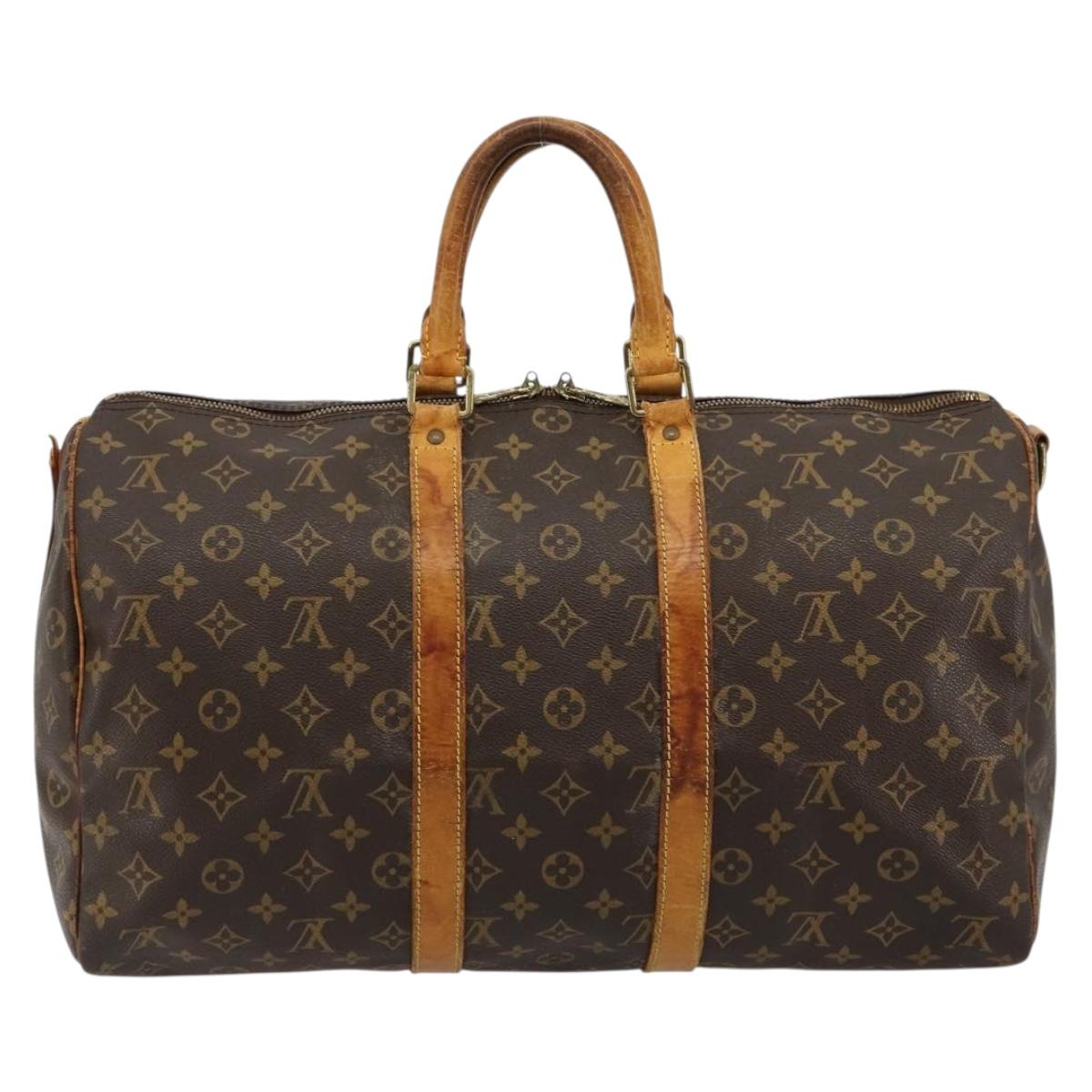 LOUIS VUITTON Monogram Keepall Bandouliere 45 Boston Bag M41418 LV Auth 170629