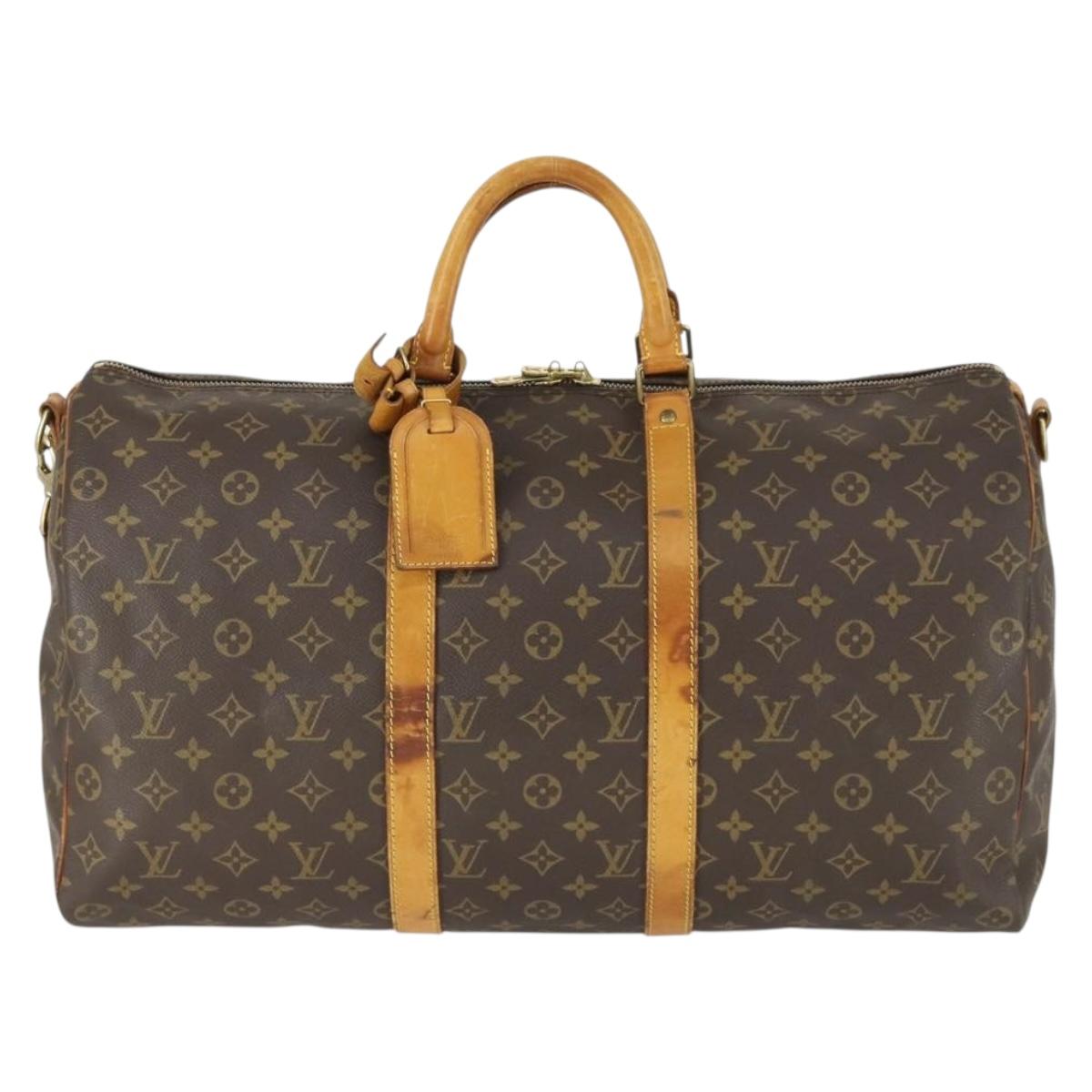 LOUIS VUITTON Monogram Keepall Bandouliere 50 Boston Bag M41416 LV Auth 170630