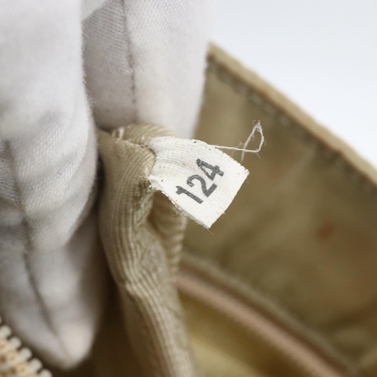 PRADA Tote Bag Nylon Ivory Silver Auth 170631