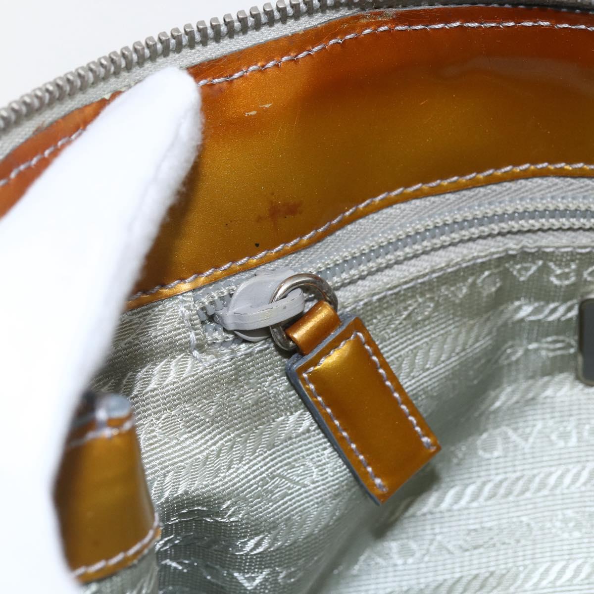 PRADA Tote Bag Nylon Light Blue Silver Auth 170632